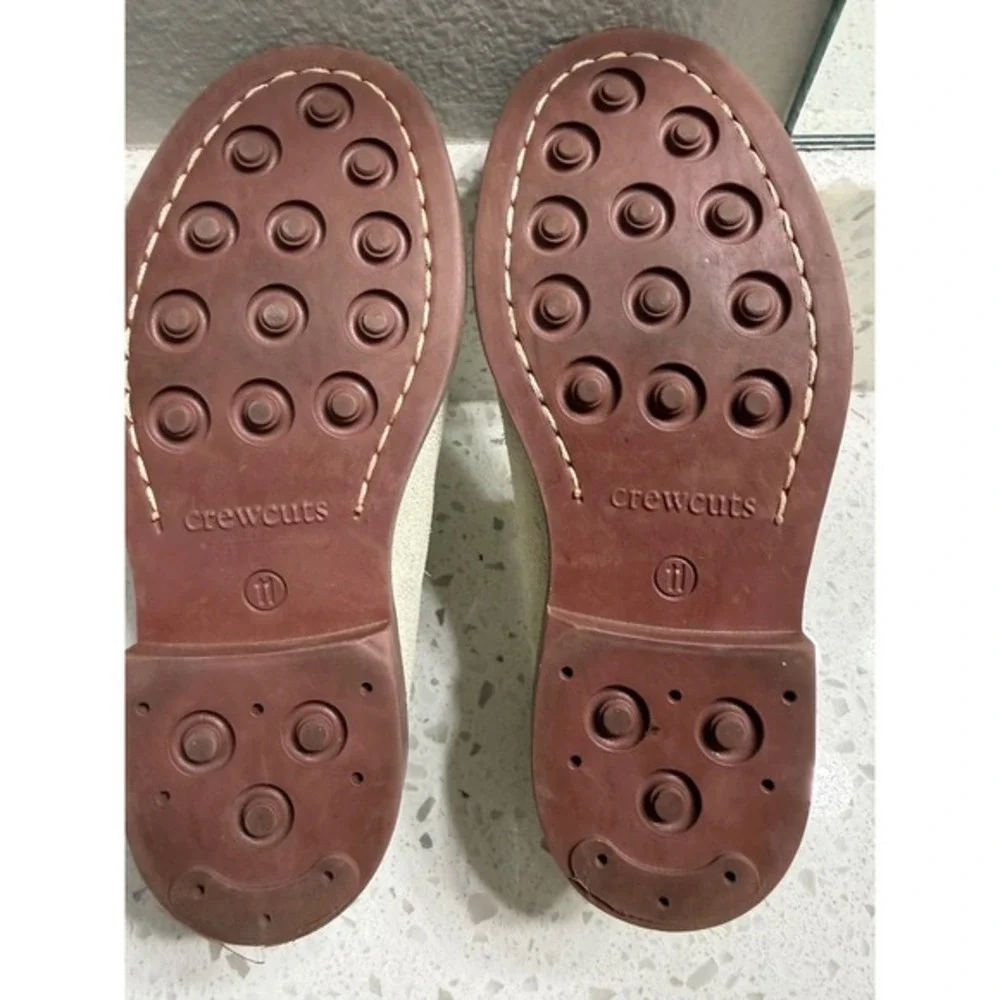 Crewcuts Cream Suede‎ Oxfords preppy  SZ 11 Kids event wedding